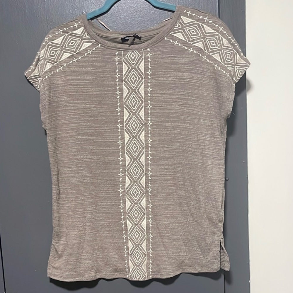Women's Gray Patterned Top